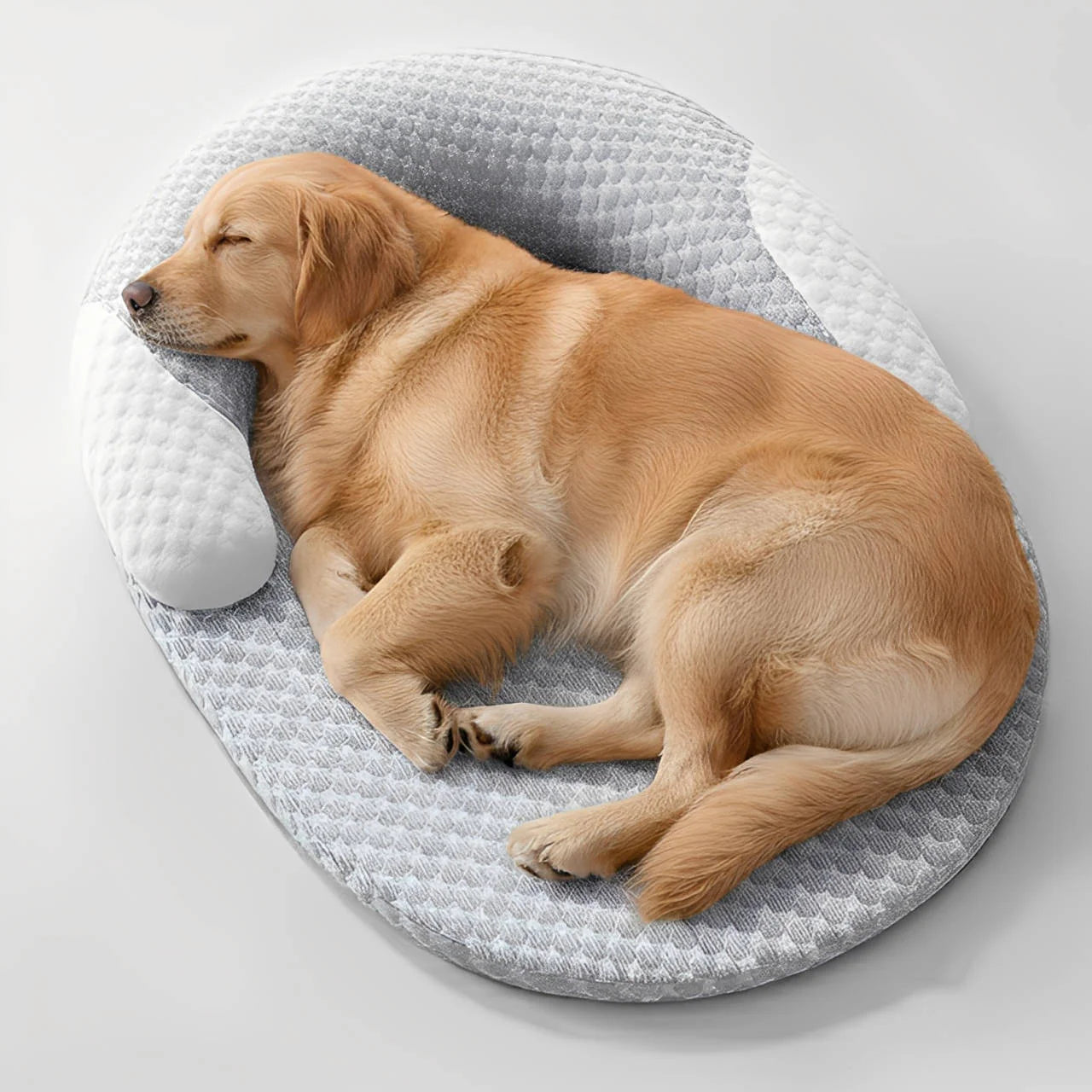 Orthopedic Cooling Dog Bed with Breathable Structure and Supportive Neck Pillow
