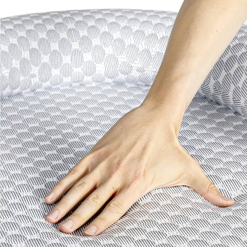 Orthopedic Cooling Dog Bed with Breathable Structure and Supportive Neck Pillow